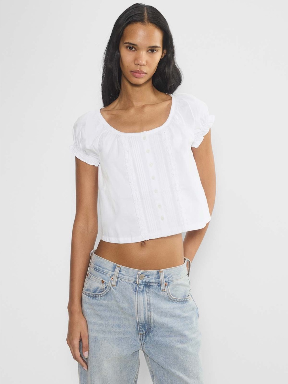 Aritzia Sunday Best Window Blouse - White - Medium